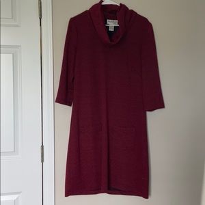 Northstyle Red, Black Chevron Medium Dress